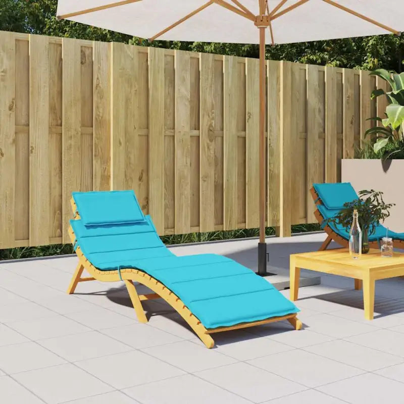 Ligbedkussen van oxford stof voor frisse uitstraling 186x58x4 - Turquoise / 1 - Stoelkussens