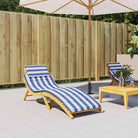 Ligbedkussen van oxford stof voor frisse uitstraling 186x58x4 - blauw en witte streep / 1 - Stoelkussens
