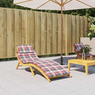 Ligbedkussen van oxford stof voor frisse uitstraling 186x58x4 - Rood ruitpatroon / 1 - Stoelkussens