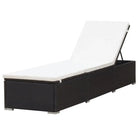 Ligsstoel met poly rattan en gepoedercoat stalen frame voor de tuin - Ligstoelen