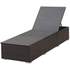 Ligsstoel met poly rattan en gepoedercoat stalen frame voor de tuin - Ligstoelen