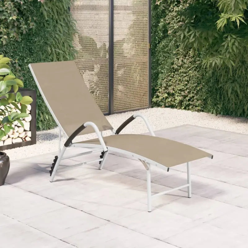 Ligstoel met aluminium frame voor buitenruimte - Crème / 1 - Ligstoelen