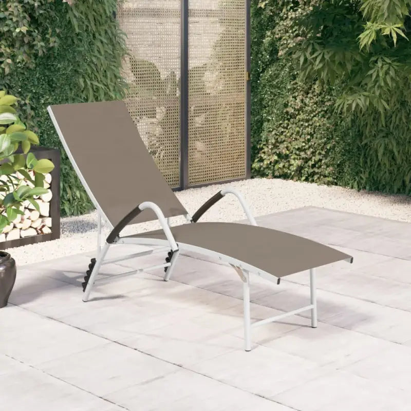 Ligstoel met aluminium frame voor buitenruimte - Taupe / 1 - Ligstoelen