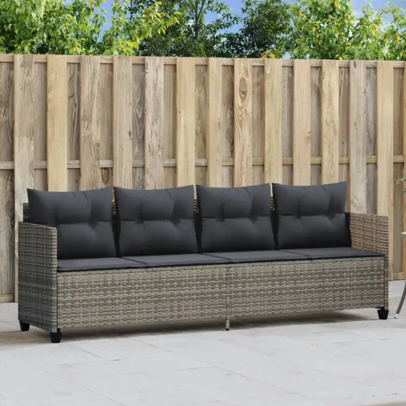 Ligstoel met comfortabele zitervaring en wasbare hoes in duurzaam PE-rattan - Grijs / 1 / zonder luifel - Ligstoelen