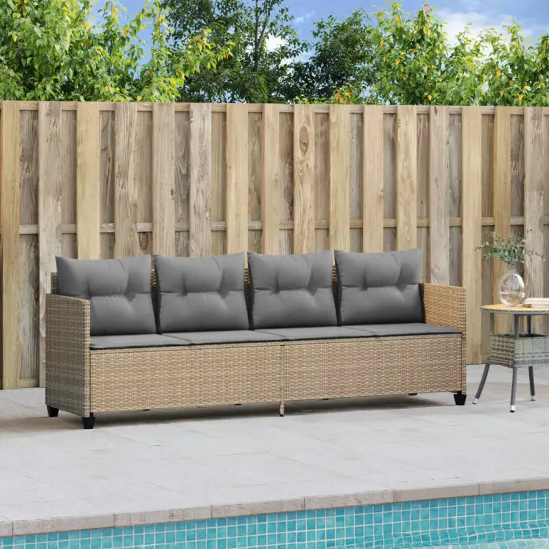 Ligstoel met comfortabele zitervaring en wasbare hoes in duurzaam PE-rattan - Ligstoelen