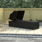 Ligstoel met poly rattan en gepoedercoat stalen frame voor overal - Zwart / 1 - Ligstoelen