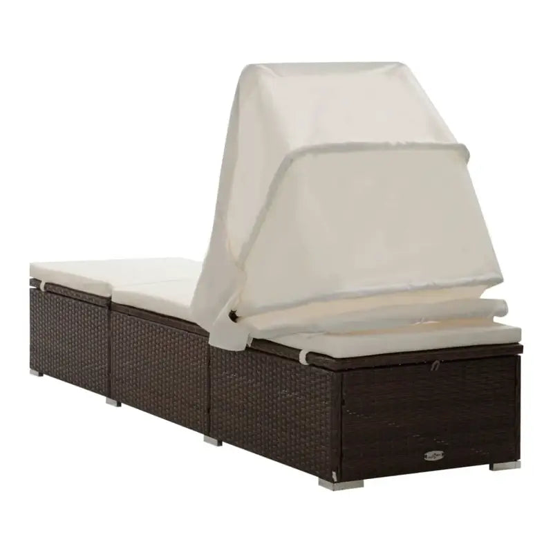 Ligstoel met poly rattan en gepoedercoat stalen frame voor overal - Ligstoelen