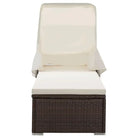 Ligstoel met poly rattan en gepoedercoat stalen frame voor overal - Ligstoelen