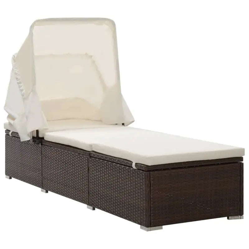 Ligstoel met poly rattan en gepoedercoat stalen frame voor overal - Ligstoelen