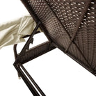 Ligstoel met poly rattan en uitschuifbare luifel voor ultiem comfort - Ligstoelen