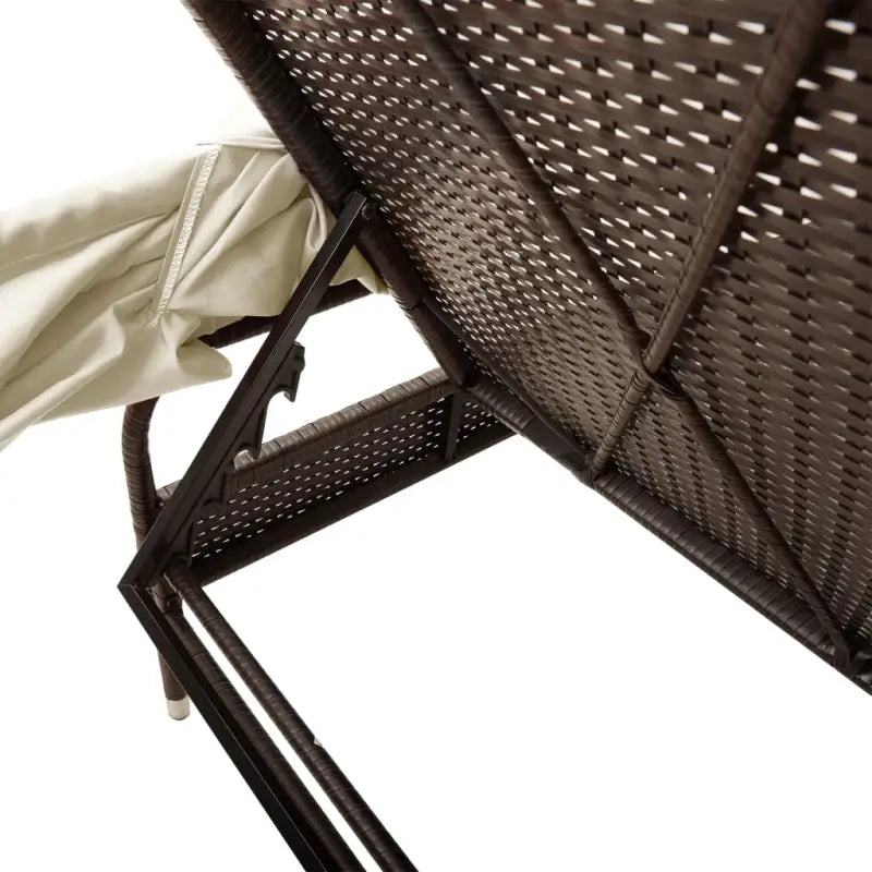 Ligstoel met poly rattan en uitschuifbare luifel voor ultiem comfort - Ligstoelen