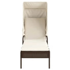 Ligstoel met poly rattan en uitschuifbare luifel voor ultiem comfort - Ligstoelen