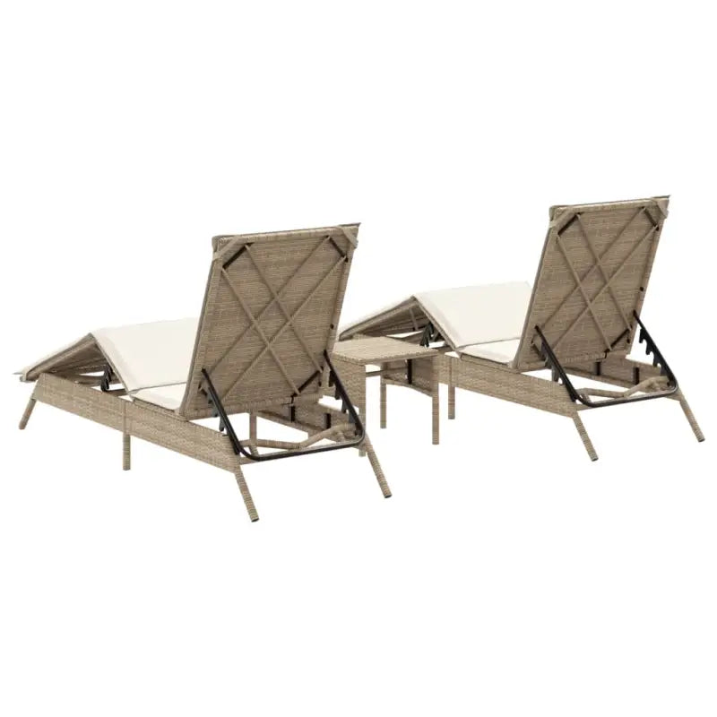 Ligstoel met poly rattan en verstelbare posities voor ultiem comfort - Ligstoelen