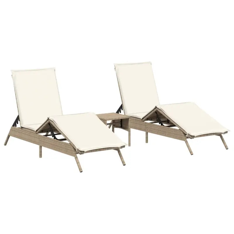 Ligstoel met poly rattan en verstelbare posities voor ultiem comfort - Ligstoelen