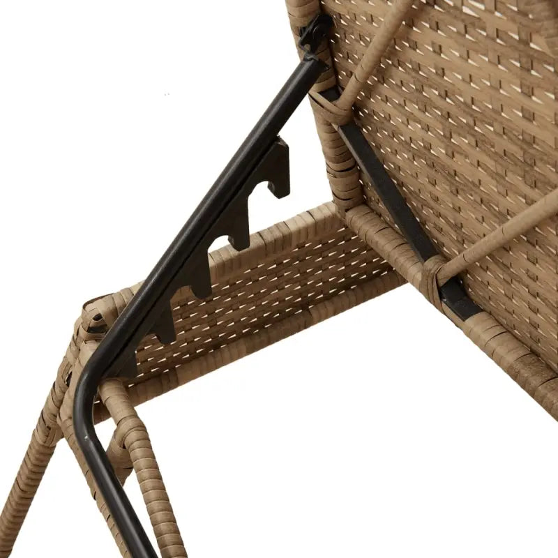 Ligstoel met poly rattan en verstelbare posities voor ultiem comfort - Ligstoelen