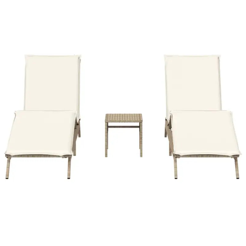 Ligstoel met poly rattan en verstelbare posities voor ultiem comfort - Ligstoelen