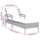 Ligstoel met poly rattan voor een comfortabele zitervaring en wasbare hoes - Ligstoelen