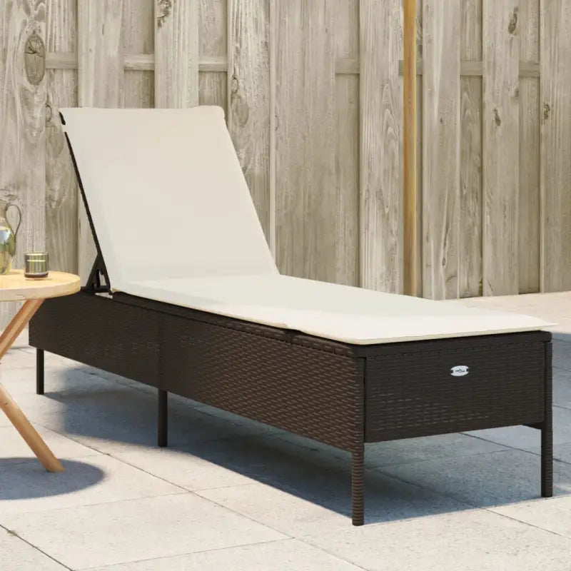 Ligstoel met poly rattan voor een comfortabele zitervaring en wasbare hoes - Bruin / 2 / Dichtgeweven - Ligstoelen