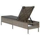 Ligstoel met poly rattan voor een comfortabele zitervaring en wasbare hoes - Ligstoelen