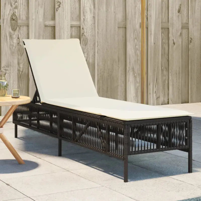 Ligstoel met poly rattan voor een comfortabele zitervaring en wasbare hoes - Bruin / 1 / Lijngeweven - Ligstoelen