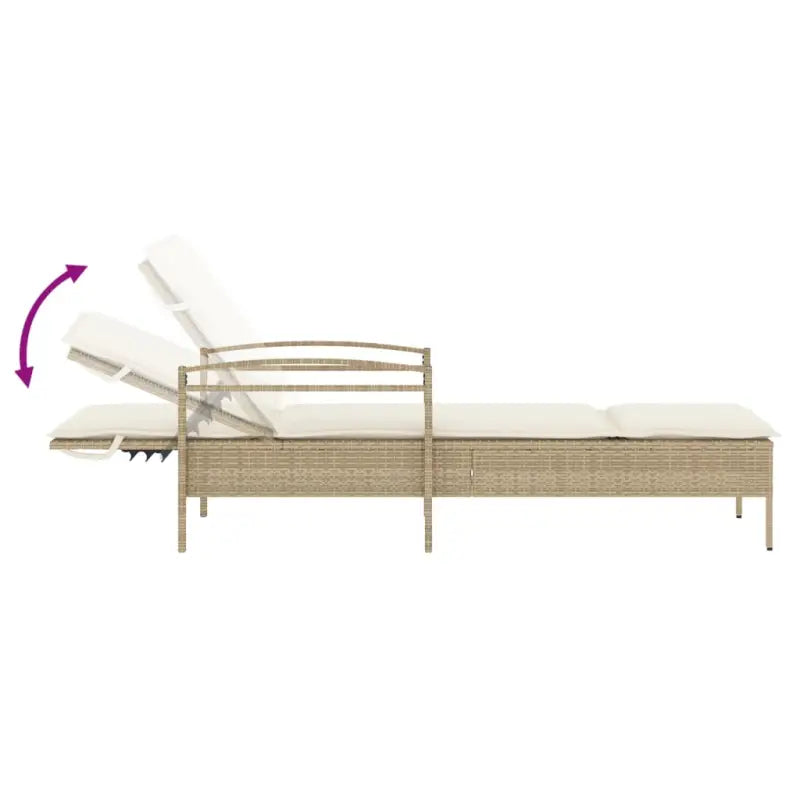 Ligstoel met poly rattan voor een comfortabele zitervaring en wasbare hoes - Ligstoelen