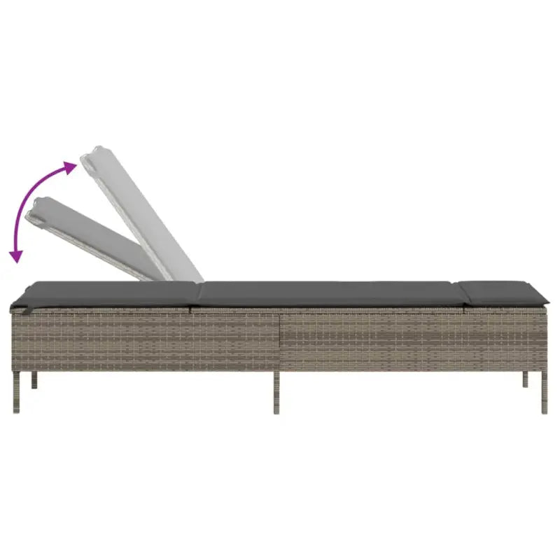 Ligstoel met poly rattan voor een comfortabele zitervaring en wasbare hoes - Ligstoelen