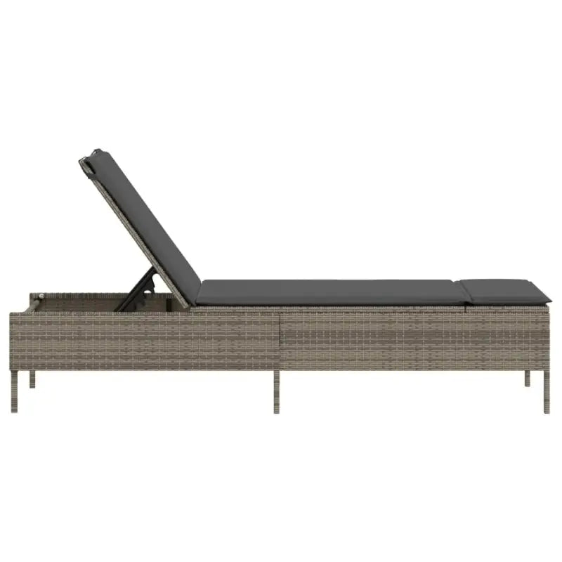 Ligstoel met poly rattan voor een comfortabele zitervaring en wasbare hoes - Ligstoelen
