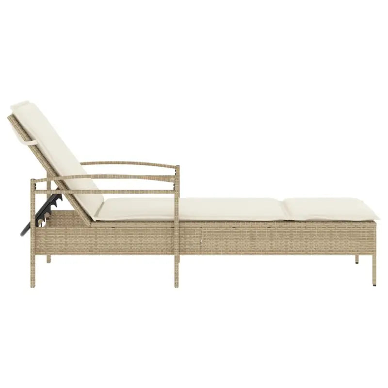 Ligstoel met poly rattan voor een comfortabele zitervaring en wasbare hoes - Ligstoelen