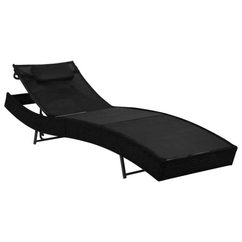 Ligstoel met stalen frame en textileen materiaal voor buitengebruik - Zwart / 1 - Ligstoelen