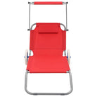 Ligstoel met verstelbare luifel van gepoedercoat staal voor ultiem comfort - Ligstoelen