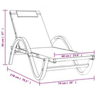 Ligstoel met verstelbare rugleuning en massief populierenhout ontwerp - Grijs / 1 - Ligstoelen