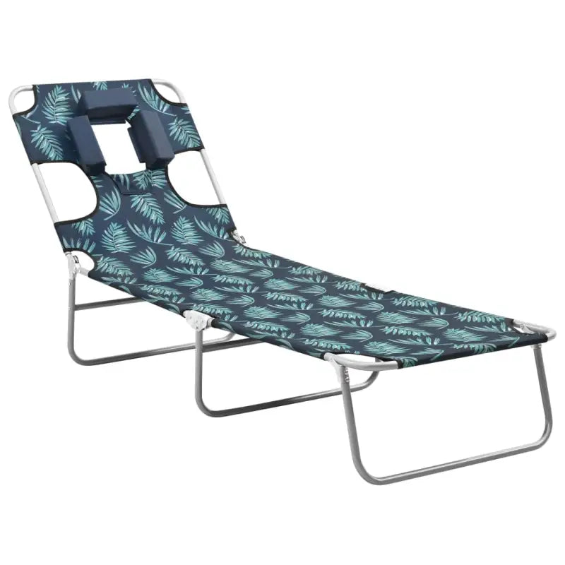 Ligstoel met verstelbare rugleuning en zacht hoofdkussen voor ultiem comfort - Bladpatroon / 1 - Ligstoelen