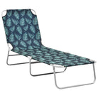 Ligstoel met verstelbare rugleuning voor comfort en duurzaamheid - Bladpatroon / 1 - Ligstoelen
