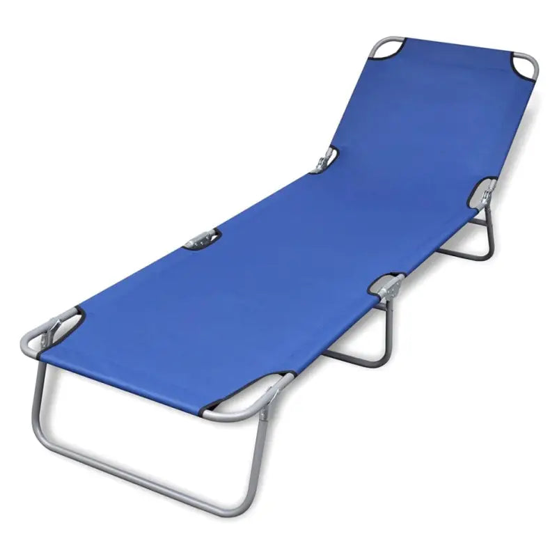 Ligstoel met verstelbare rugleuning voor comfort en duurzaamheid - Blauw / 1 - Ligstoelen