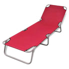 Ligstoel met verstelbare rugleuning voor comfort en duurzaamheid - Rood / 1 - Ligstoelen