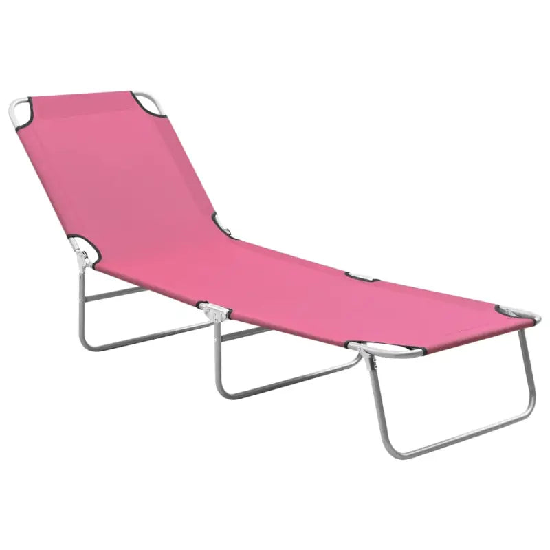 Ligstoel met verstelbare rugleuning voor comfort en duurzaamheid - Roze / 1 - Ligstoelen