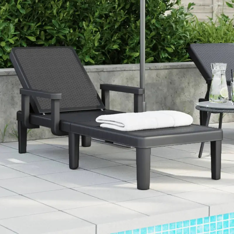 Ligstoel met verstelbare rugleuning voor ultiem comfort in de zon - Zwart / 1 / Met armleuning - Ligstoelen