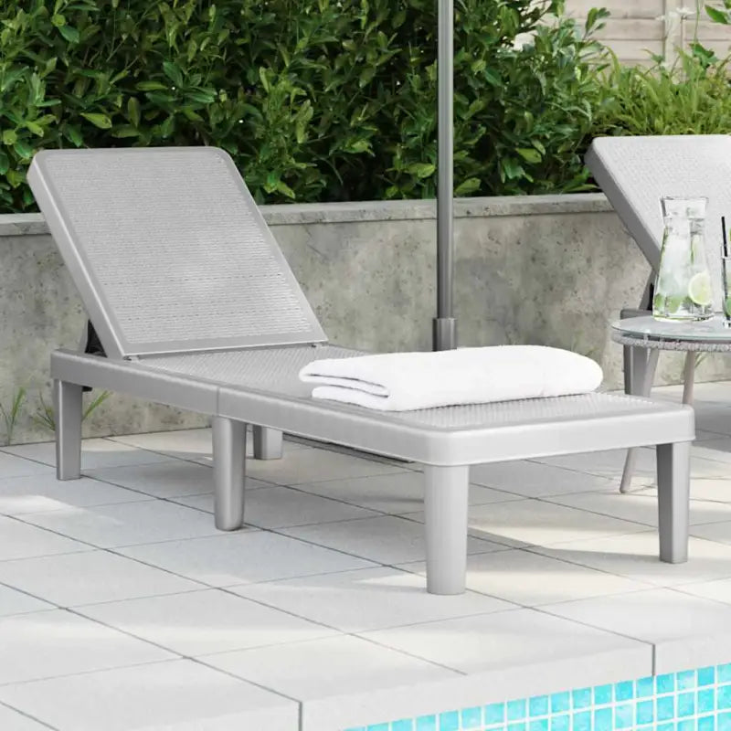 Ligstoel met verstelbare rugleuning voor ultiem comfort in de zon - Grijs / 1 / Zonder armleuning - Ligstoelen