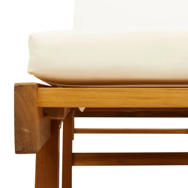 Ligstoel van massief acaciahout met uittrekbare tafel en natuurlijke olieafwerking - Ligstoelen