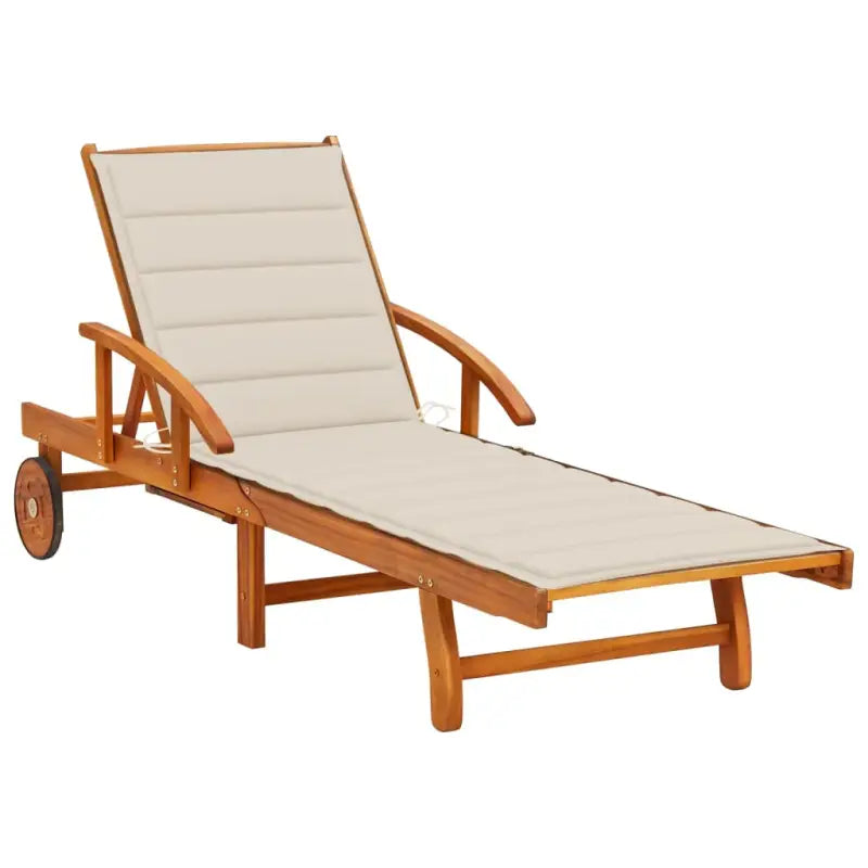 Ligstoel van massief acaciahout voor tuin en terras - Ligstoelen
