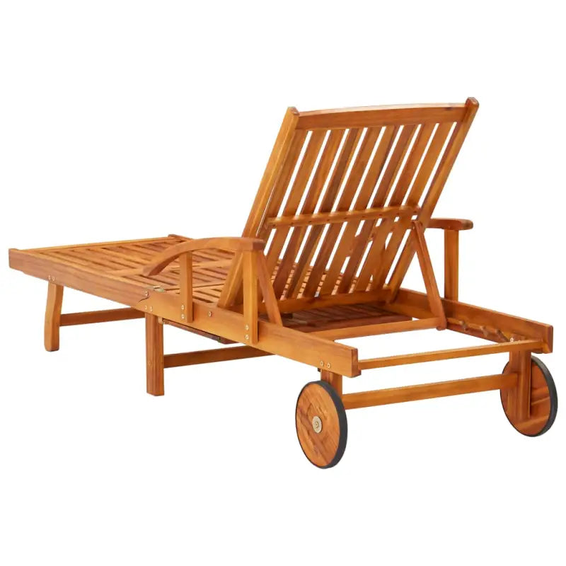 Ligstoel van massief acaciahout voor tuin en terras - Ligstoelen