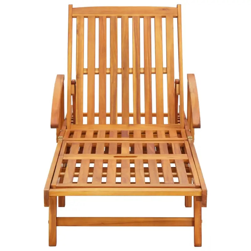 Ligstoel van massief acaciahout voor tuin en terras - Ligstoelen