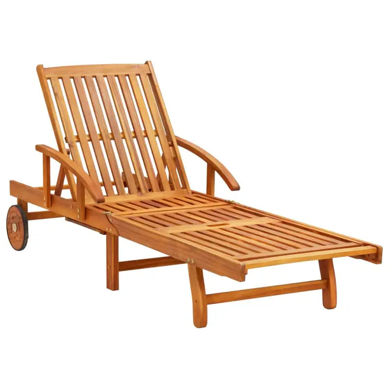 Ligstoel van massief acaciahout voor tuin en terras - Ligstoelen