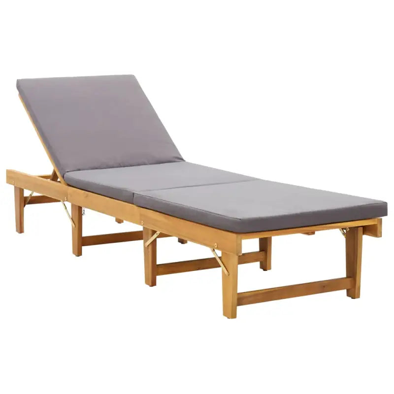Ligstoel van massief acaciahout voor ultieme ontspanning - Donkergrijs / 1 - Ligstoelen