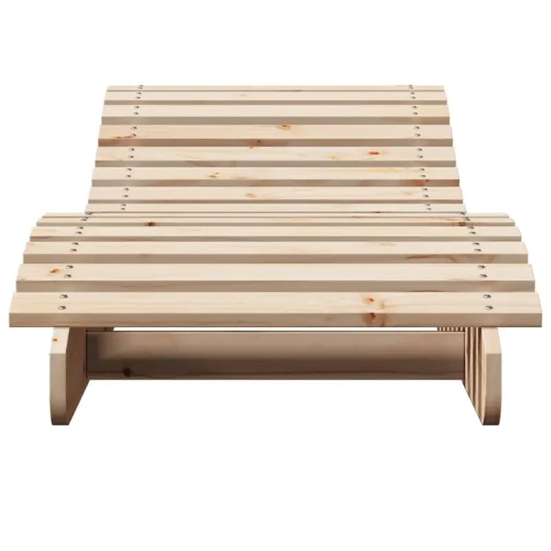 Ligstoel van massief grenenhout met gelat ontwerp voor ontspanning - Ligstoelen