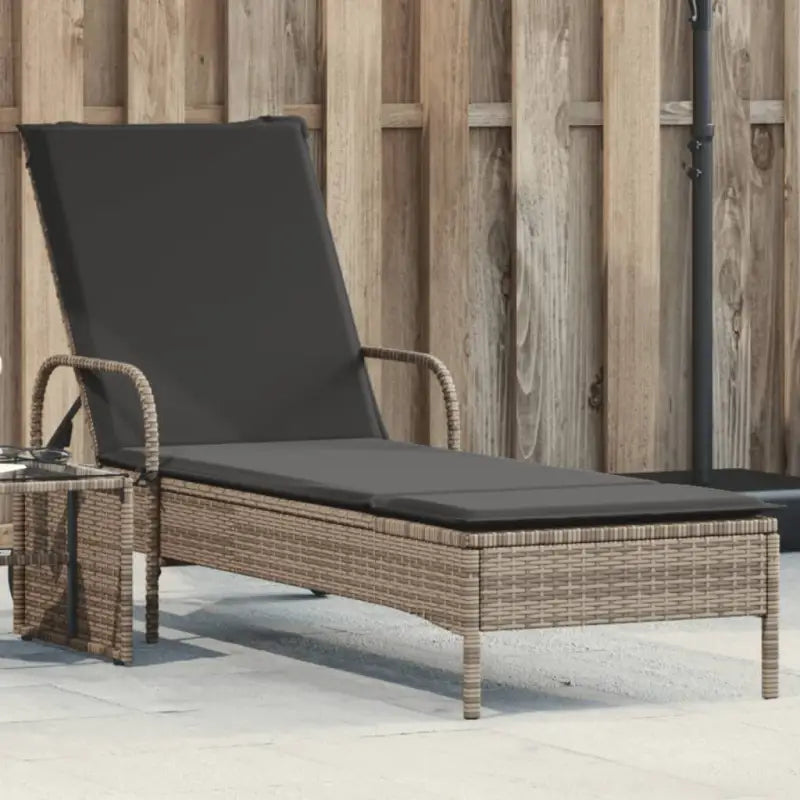 Ligstoel van poly rattan voor een comfortabele zitervaring met wasbare hoes - Grijs / 1 - Ligstoelen