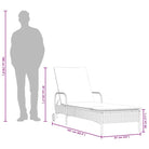 Ligstoel van poly rattan voor een comfortabele zitervaring met wasbare hoes - Ligstoelen