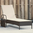 Ligstoel van poly rattan voor een comfortabele zitervaring met wasbare hoes - Ligstoelen