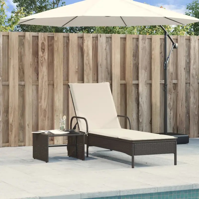 Ligstoel van poly rattan voor een comfortabele zitervaring met wasbare hoes - Ligstoelen
