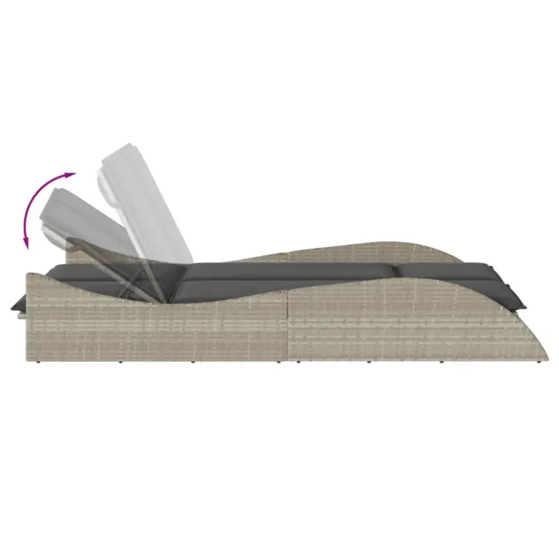 Ligstoel van poly rattan voor een comfortabele zitervaring met wasbare hoes - Ligstoelen